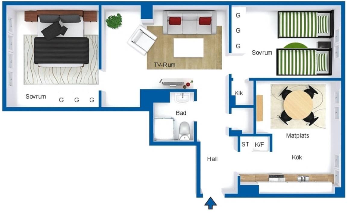 Centrum Apartment | 140 m² Serviced apartment ∙ 4 bedrooms ∙ 8 guests
