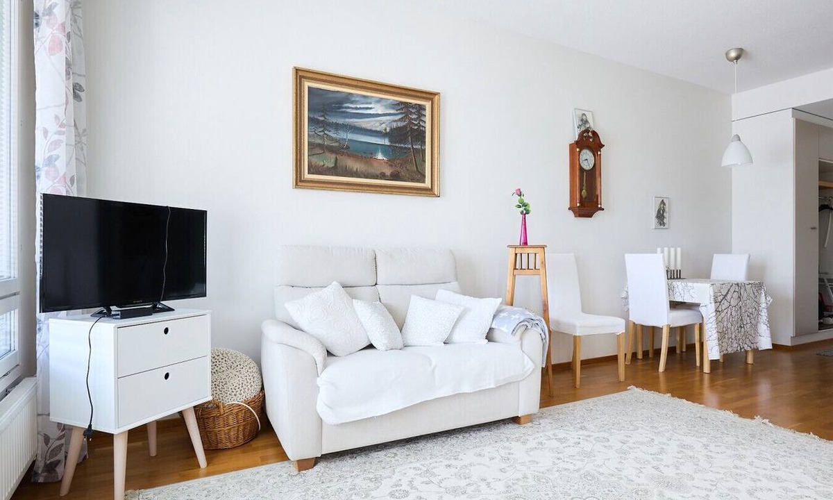 Raisio Apartment | Bright 1BR Apt in Central Raisio | Balcony & Sauna
