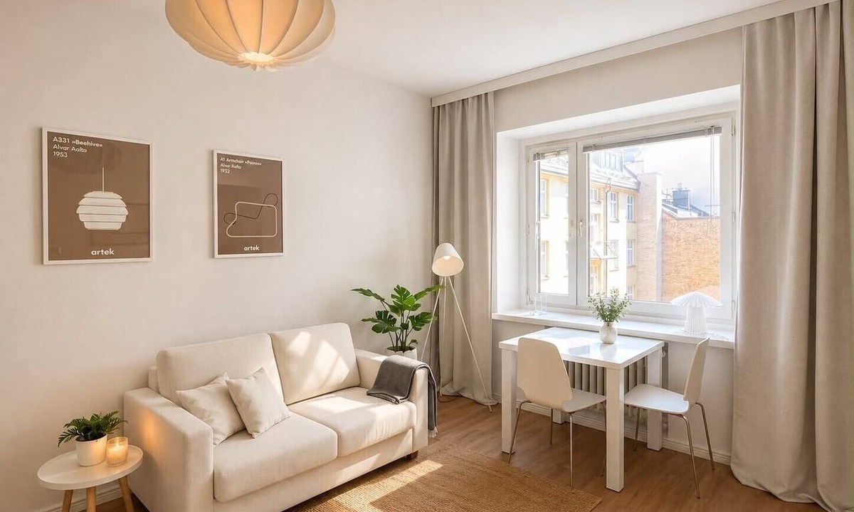 Ullanlinna Apartment | Bright Design District Studio in Helsinki