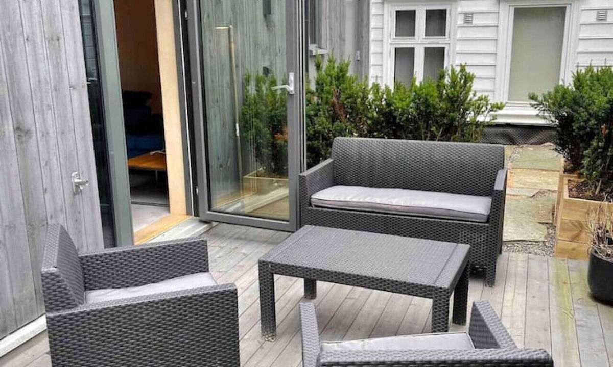 Bergen City Centre Apartment | BryggenStudio In Private Terrace In NY