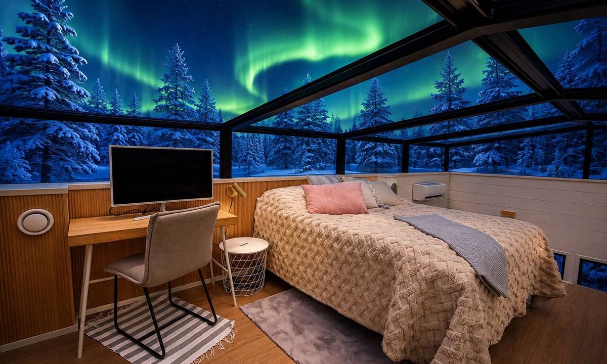 Sirkka Cabin | Levi Glass Roof Lodge | Luxury Aurora Igloo Experience