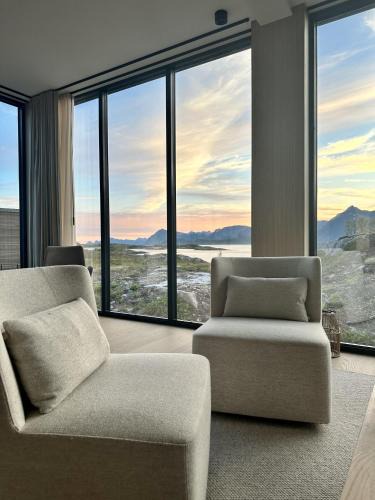 Vagan House | Lyngvær Fjord Lodge - Jacuzzi & Sauna - No 43