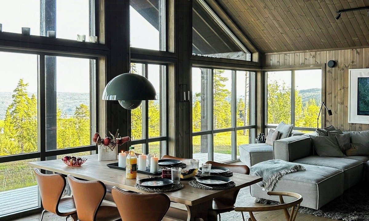 Nes House | Modern cabin with panoramic views at Nesfjellet