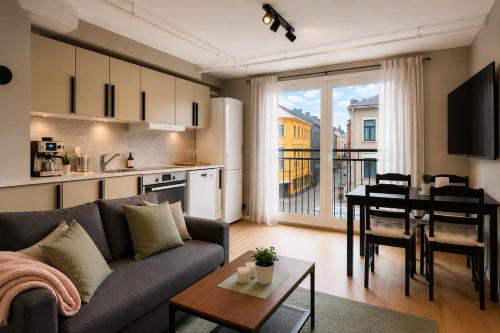 Trondheim City Centre Apartment | Modern new City Apartment Self Check-in & Elevator