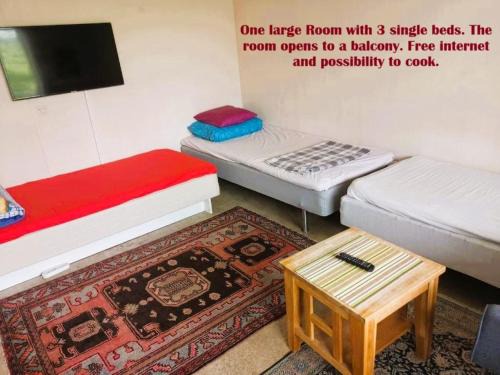 Goteborg Municipality House | One Large Room with 3 single beds