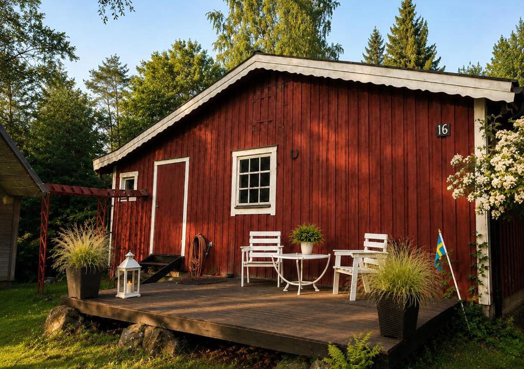 Svarvaremala House | Schwedenmagie Exklusives Schwedenhaus am See mit Boot und Gästehaus