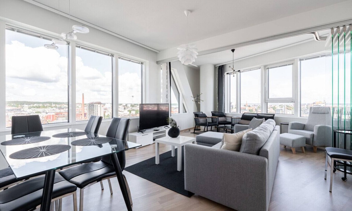 Tampere Apartment | Stunning Views 2BR with Sauna - Nokia Arena