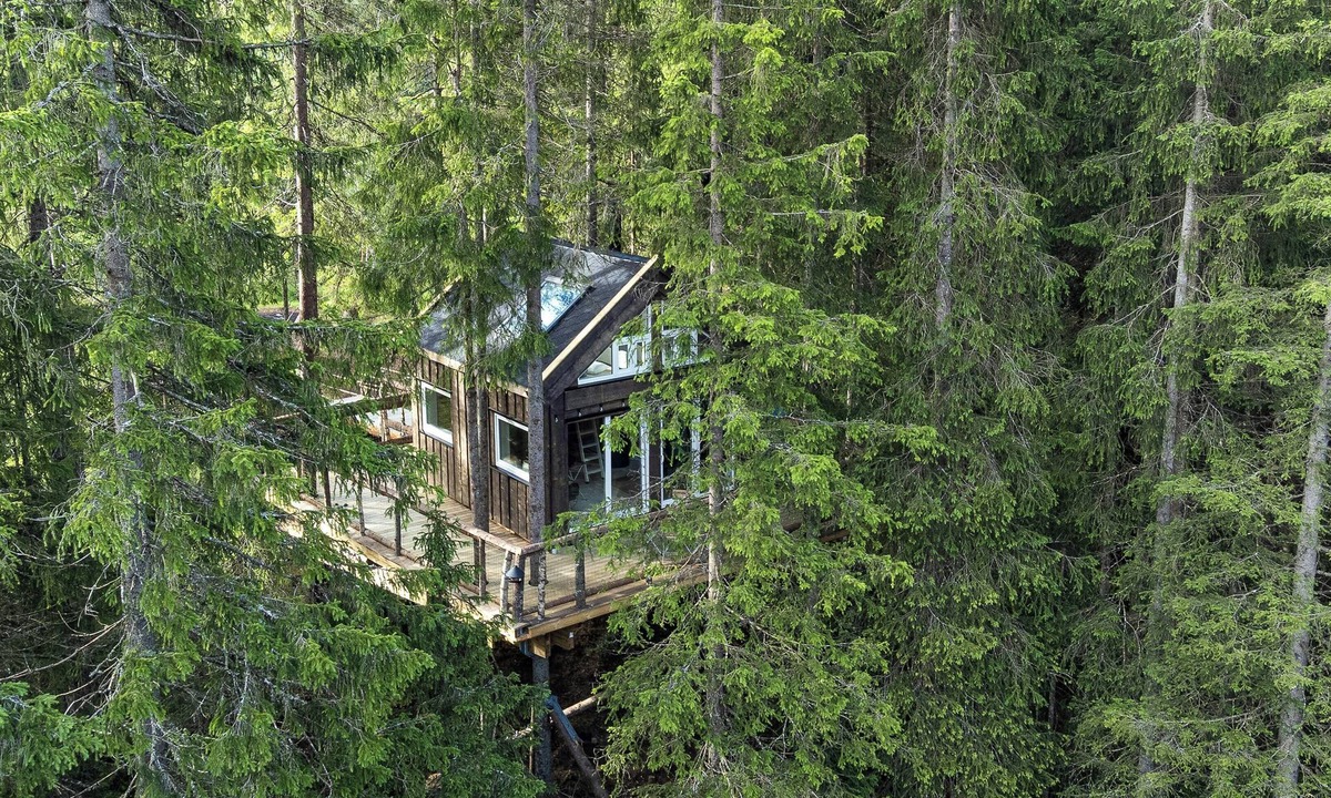 Tokke House | Unique treetop cabin in forest, Lårdal