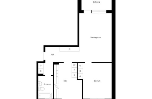 Gavle Apartment | 63 m² Apartment ∙ 1 bedroom ∙ 2 guests