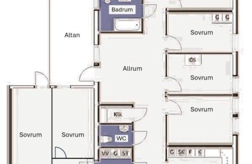 Bromma House | 120 m² House ∙ 7 bedrooms ∙ 2 guests