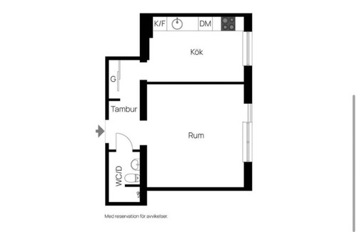 Norrkoping Apartment | 38 m² Apartment ∙ 2 guests