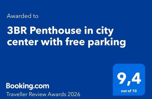 Oslo City Centre Apartment | 3BR Penthouse in city center with free parking