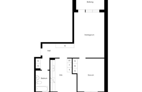 Gavle Apartment | 63 m² Apartment ∙ 1 bedroom ∙ 2 guests