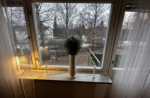 Ljungaverk Apartment | Apartment with open fireplace, balcony, parquet floor and greatest service