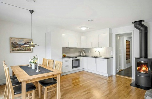 Fidjeland Apartment | Apartment with ski-in by lit trail in Sirdal
