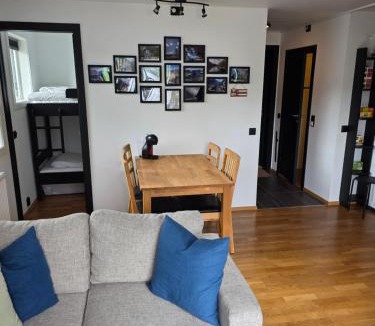 Vossestrand Apartment | Apartment with terrace, pool, sauna, and free parking