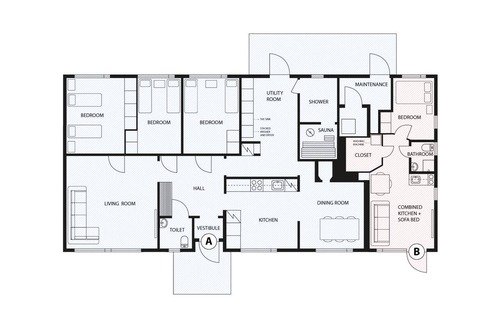 Rovaniemi Apartment | Arctic Residence Piisami apt A with Sauna