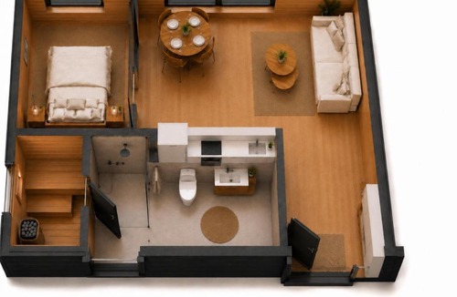 Rovaniemi Apartment | Aurora Log Cabin 2A with sauna, Wifi and free parking
