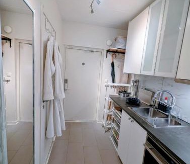 Bastad Apartment | Bright Studio Apartment with Sun Terrace, Central Båstad