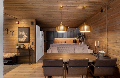 Hafjell Apartment | Cozy Norwegian apartment with sauna right by ski slope and mountain bike tracks.
