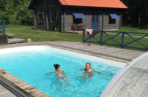 Ryd House | Dream vacation with pool by the lake with boat and sauna
