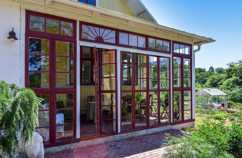 Alstugorna House | Enjoy refreshing dips in the pool in this vacation home.