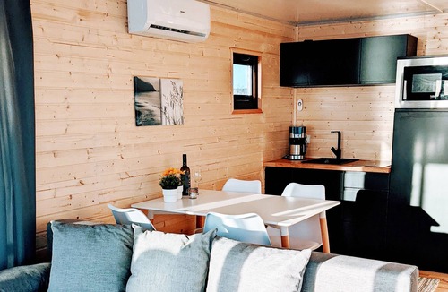 Vastervik Boat Rental | Floating house, view of the water in Västervik, houseboat