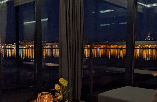 Vastervik Boat Rental | Floating house, view of the water in Västervik, houseboat