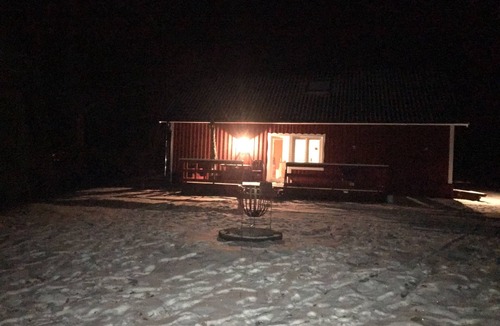 Markaryd House | Large cozy house with fireplace and pool for 8 people by the river