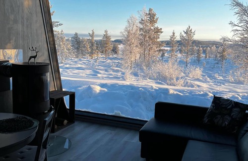 Inari Ski Chalet | Lodge Arctic 3– sauna, toit vitré & vue lac Inari