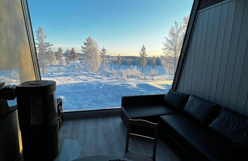 Inari Ski Chalet | Lodge Arctic 4 – sauna, toit vitré & vue lac Inari