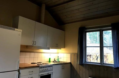 Ramsjo Cabin | Log cabin. Ramsjö Camping . Ångevägen 24. Timber log nearby river stream