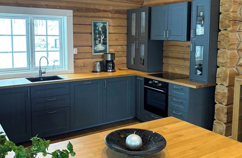 Akrestrømmen House | Log cabin with panoramic views near Renåfjellet