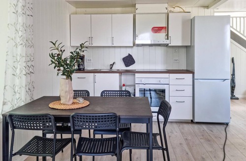 Risor House | Look forward to a great time with the family in this vacation home with fjord view!