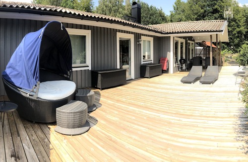 Hjarnarp House | Modern and comfortable house with fantastic terrace near lake, sea, nature.
