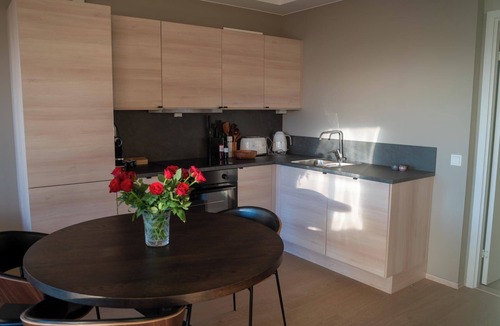 Trondheim Apartment | Modern apartment with balcony and view