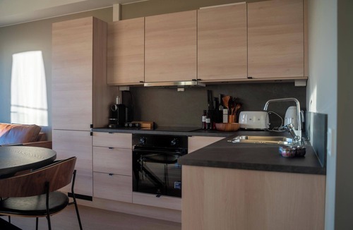 Trondheim Apartment | Modern apartment with balcony and view