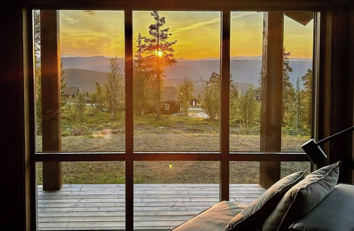 Nes House | Modern cabin with panoramic views at Nesfjellet