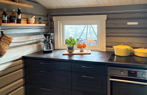 Vestre Slidre House | Modernized log cabin with views of the mountains