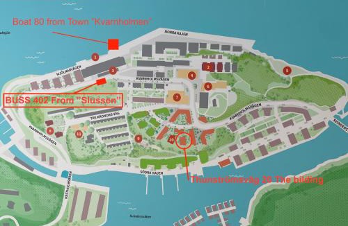 Blockhusudden Apartment | Newly built bright apartment, close to everything If you want to visit Stockholm, you will find the perfect accommodation here! Ferry line 80 makes it very convenient and easy to get to the city center