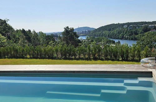 Kristiansand House | Pool and views near Dyreparken in Kristiansand