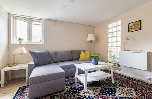Baerum Apartment | Rykkinn Garden-Level Apartment, near Oslo - EV Power, Free Parking