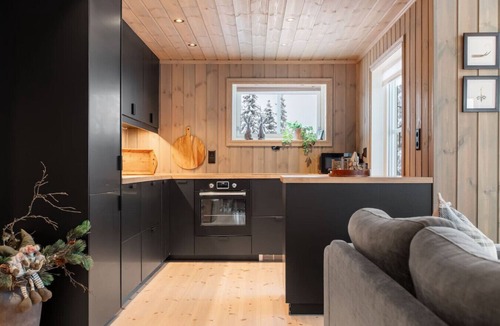 Nord-Aurdal Cabin | Scenic view with fireplace and EVcharger