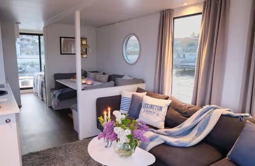 Solvesborg Boat Rental | Solvesborg Houseboat With Harbour Views - Sleeps 4