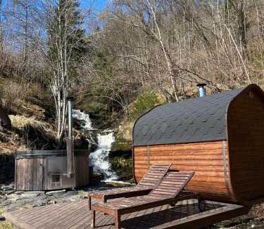 Voss Apartment | Spa Villa - Sauna, Hot Tub & Private Waterfall