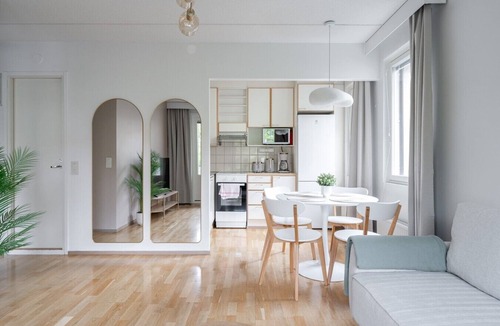 Tampere Apartment | Stylish 1BR Apartment | Private Sauna & Balcony