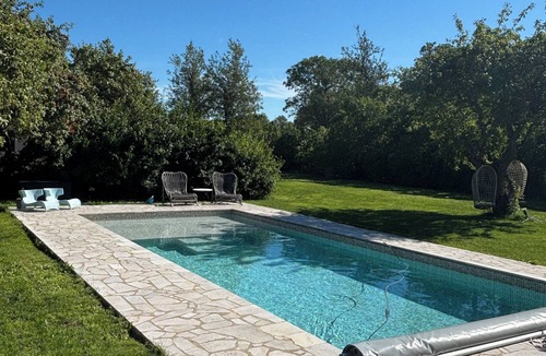 Havdhem Cottage | The Pink House on Gotland.nA private oasis with a French Mediterranean feel.
