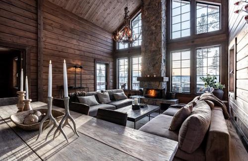 Idre House | Vargen Fjällstuga med bastu och brasa i Idre