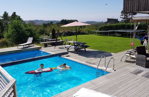 Steinsland Villa | Villa for rent in Landet with Pool, and sauna.