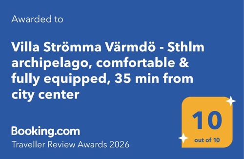 Varmdo Villa | Villa Strömma Värmdö - Scandinavian Living - Sea, Nature and Comfort 35 min to Stockholm